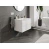 Mexen Orio bathroom cabinet 70 cm with Vela washbasin, 2 drawers, white matt - 91A10-07047-2-BFF01-W23M01
