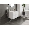 Mexen Orio bathroom cabinet 70 cm with Otis sink, 2 drawers, white matte - 91A10-07047-2-BFF01-W18M01