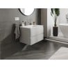 Mexen Orio bathroom cabinet 70 cm with Otis sink, 2 drawers, grey matte/white matte - 91A10-07047-2-BFF62-W18M01