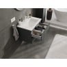 Mexen Orio bathroom cabinet 70 cm with Otis sink, 2 drawers, matt graphite/matt white - 91A10-07047-2-BFF66-W18M01
