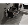Mexen Orio 70 cm bathroom cabinet with Otis sink, 2 drawers, black gloss/black matte - 91A10-07047-2-BFF70-W18M71