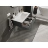 Mexen Orio bathroom cabinet 80 cm with sink Otis, 1 drawer, graphite matte/white matte - 91A10-08023-1-BF66-W18M01