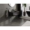 Mexen Orio Bathroom cabinet 80 cm with sink Otis, 1 drawer, black gloss/black matte - 91A10-08023-1-BF70-W18M71