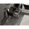 Mexen Orio Bathroom cabinet 80 cm with sink Otis, 1 drawer, black gloss/black matte - 91A10-08023-1-BF70-W18M71