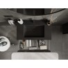 Mexen Orio Bathroom cabinet 80 cm with sink Otis, 1 drawer, black gloss/black matte - 91A10-08023-1-BF70-W18M71