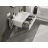 Mexen Orio 80 cm bathroom cabinet with Vela sink, 1 drawer, white gloss - 91A10-08023-1-BF00-W23M00
