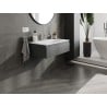 Mexen Orio bathroom cabinet 80 cm with Vela washbasin, 1 drawer, graphite matt/white matt - 91A10-08023-1-BF66-W23M01
