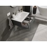 Mexen Orio bathroom cabinet 80 cm with Vela sink, 1 drawer, matte graphite/white matte - 91A10-08023-1-BF66-W23M01