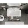Mexen Orio bathroom cabinet 80 cm with Vela sink, 1 drawer, matte graphite/white matte - 91A10-08023-1-BF66-W23M01