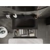 Mexen Orio bathroom cabinet 80 cm with Vela washbasin, 1 drawer, black gloss/black matt - 91A10-08023-1-BF70-W23M71