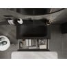 Mexen Orio bathroom cabinet 80 cm with Vela washbasin, 1 drawer, black matte - 91A10-08023-1-BF71-W23M71