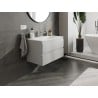 Mexen Orio bathroom cabinet 80 cm with Vela washbasin, 2 drawers, grey matte/white matte - 91A10-08047-2-BFF62-W23M01
