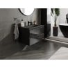 Mexen Orio 80 cm Bathroom Cabinet with Vela Washbasin, 2 Drawers, Black Gloss/Black Matte - 91A10-08047-2-BFF70-W23M71