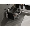Mexen Orio bathroom cabinet 80 cm with sink Vela, 2 drawers, black gloss/black matte - 91A10-08047-2-BFF70-W23M71