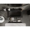 Mexen Orio bathroom cabinet 80 cm with sink Vela, 2 drawers, black gloss/black matte - 91A10-08047-2-BFF70-W23M71