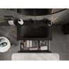 Mexen Orio bathroom cabinet 80 cm with Vela washbasin, 2 drawers, black matte - 91A10-08047-2-BFF71-W23M71