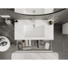 Mexen Orio bathroom cabinet 90 cm with Otis sink, 1 drawer, white gloss - 91A10-09023-1-BF00-W18M00