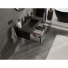 Mexen Orio 90 cm Bathroom Cabinet with Sink Otis, 1 Drawer, Black Gloss/Black Matte - 91A10-09023-1-BF70-W18M71