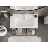 Mexen Orio bathroom cabinet 90 cm with Vela sink, 1 drawer, white gloss - 91A10-09023-1-BF00-W23M00