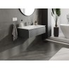 Mexen Orio bathroom cabinet 90 cm with sink Vela, 1 drawer, matte graphite/white matte - 91A10-09023-1-BF66-W23M01