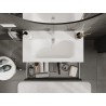 Mexen Orio bathroom cabinet 90 cm with sink Vela, 1 drawer, matte graphite/white matte - 91A10-09023-1-BF66-W23M01