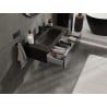Mexen Orio 90 cm Bathroom Cabinet with Sink Vela, 1 drawer, black gloss/black matte - 91A10-09023-1-BF70-W23M71