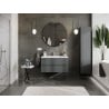 Mexen Orio bathroom cabinet 90 cm with Otis washbasin, 2 drawers, matt graphite/matt white - 91A10-09047-2-BFF66-W18M01