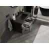 Mexen Orio 90 cm bathroom cabinet with Otis sink, 2 drawers, black gloss/black matte - 91A10-09047-2-BFF70-W18M71