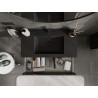 Mexen Orio 90 cm bathroom cabinet with Otis sink, 2 drawers, black gloss/black matte - 91A10-09047-2-BFF70-W18M71