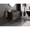 Mexen Orio bathroom cabinet 90 cm with Otis washbasin, 2 drawers, black matte - 91A10-09047-2-BFF71-W18M71