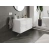 Mexen Orio 90 cm bathroom cabinet with Vela basin, 2 drawers, white gloss - 91A10-09047-2-BFF00-W23M00