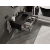 Mexen Orio 100 cm bathroom cabinet with Otis sink, 1 drawer, black gloss/black matte - 91A10-10023-1-BF70-W18M71
