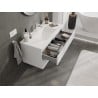 Mexen Orio 100 cm bathroom cabinet with Otis sink, 2 drawers, white gloss - 91A10-10047-2-BFF00-W18M00