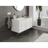 Mexen Orio bathroom cabinet 100 cm with Otis washbasin, 2 drawers, white matte - 91A10-10047-2-BFF01-W18M01