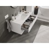 Mexen Orio bathroom cabinet 100 cm with Otis washbasin, 2 drawers, white matte - 91A10-10047-2-BFF01-W18M01