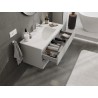 Mexen Orio bathroom cabinet 100 cm with Otis washbasin, 2 drawers, gray matte/white matte - 91A10-10047-2-BFF62-W18M01