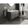 Mexen Orio 100 cm Bathroom Cabinet with Otis Sink, 2 Drawers, Matte Graphite/Matte White - 91A10-10047-2-BFF66-W18M01