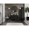 Mexen Orio 100 cm bathroom cabinet with Otis sink, 2 drawers, black gloss/black matte - 91A10-10047-2-BFF70-W18M71