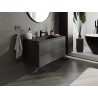 Mexen Orio bathroom cabinet 100 cm with Otis sink, 2 drawers, black matt - 91A10-10047-2-BFF71-W18M71