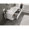 Mexen Orio 100 cm bathroom cabinet with Vela sink, 2 drawers, white matte - 91A10-10047-2-BFF01-W23M01
