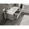 Mexen Orio bathroom cabinet 100 cm with Vela washbasin, 2 drawers, grey matte/white matte - 91A10-10047-2-BFF62-W23M01