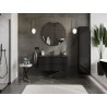 Mexen Orio bathroom cabinet 100 cm with Vela sink, 2 drawers, black gloss/matte black - 91A10-10047-2-BFF70-W23M71