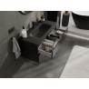 Mexen Orio 100 cm Bathroom Cabinet with Vela Sink, 2 Drawers, Black Gloss/Black Matte - 91A10-10047-2-BFF70-W23M71