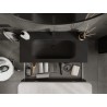 Mexen Orio 100 cm Bathroom Cabinet with Vela Sink, 2 Drawers, Black Gloss/Black Matte - 91A10-10047-2-BFF70-W23M71