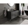 Mexen Orio bathroom cabinet 100 cm with Vela sink, 2 drawers, black matte - 91A10-10047-2-BFF71-W23M71