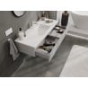 Mexen Orio bathroom cabinet 120 cm with Otis sink, 1 drawer, grey matt/white matt - 91A10-12023-1-BF62-W18M01