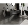 Mexen Orio 120 cm bathroom cabinet with Otis sink, 1 drawer, black gloss/black matte - 91A10-12023-1-BF70-W18M71