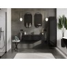Mexen Orio bathroom cabinet 120 cm with Vela sink, 1 drawer, black gloss/black matte - 91A10-12023-1-BF70-W23M71