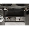 Mexen Orio bathroom cabinet 120 cm with Vela sink, 1 drawer, black gloss/black matte - 91A10-12023-1-BF70-W23M71