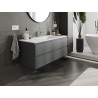 Mexen Orio bathroom cabinet 120 cm with Otis washbasin, 2 drawers, matte graphite/white matte - 91A10-12047-2-BFF66-W18M01